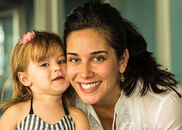 Potrait of mother and daughter
