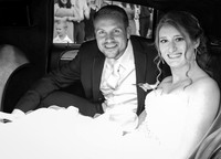 The happy bride and groom depart their wedding